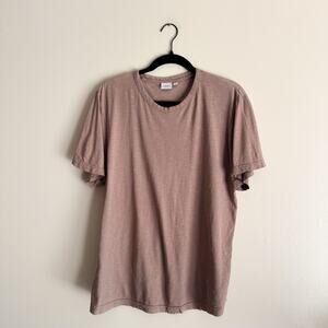 Onia Brown Short Sleeve Cotton Tee Medium Basics Norm